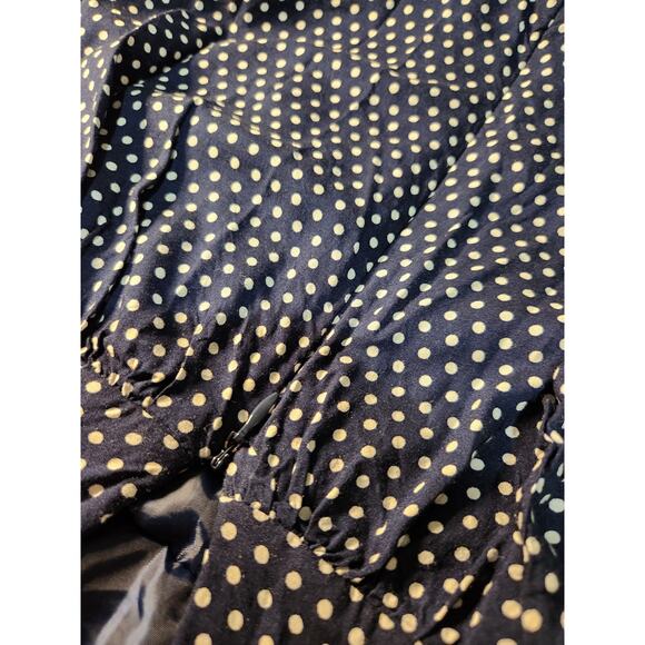 Forever 21 navy blue and  white polka dot dress size L - Picture 5 of 5